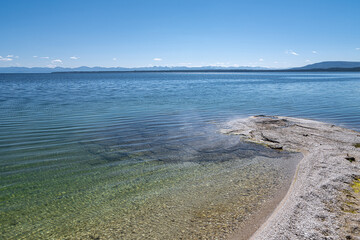 View of Yellowstone Lake from West Thumb Geyser Basin, Yellowstone National Park