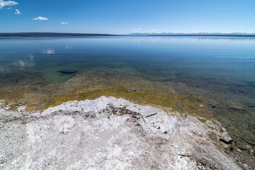 View of Yellowstone Lake from West Thumb Geyser Basin, Yellowstone National Park
