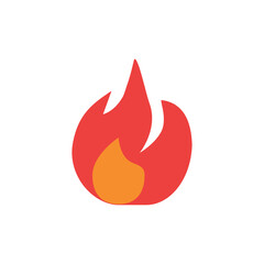 Fire Icon Design Vector Template Illustration