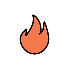 Fire Icon Design Vector Template Illustration