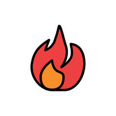 Fire Icon Design Vector Template Illustration