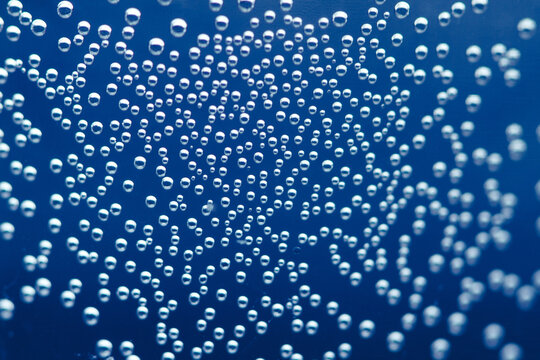 Abstract macro of bubbles on glass