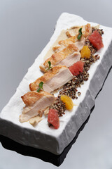 Citrus Chicken & Quinoa Salad. Chicken fillet slices with quinoa