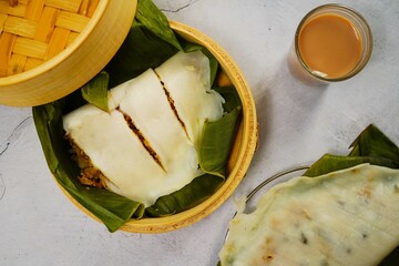 Ela or ila Ada  Adai -Traditional Kerala steamed breakfast, selective focus © vm2002