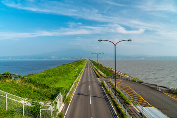 長崎県諫早市　諫早湾干拓事業　潮受け堤防