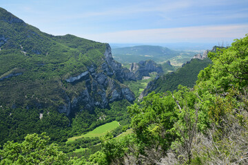 Gorges de la Forêt de Saou vu depuis la Chapelle Saint-Médard