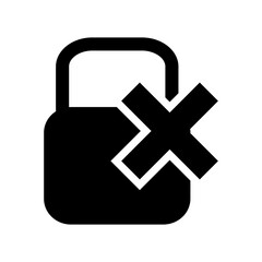 Block padlock icon