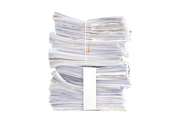 Stack of Documents isolated on white background