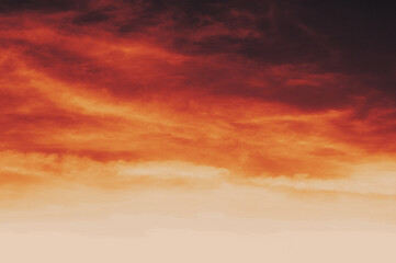 The red sky background looked like smoke and fire. bomb Violent.