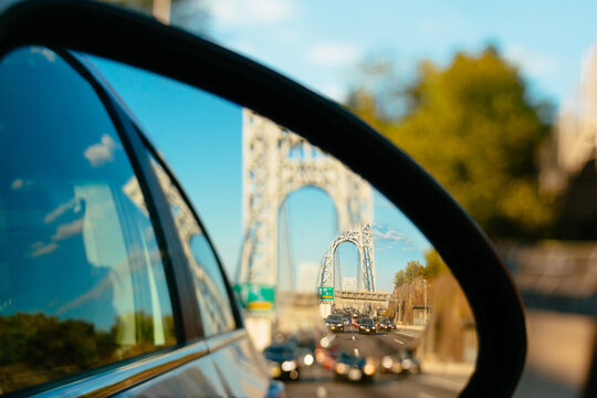 Crossing The George Washington Bridge In New York