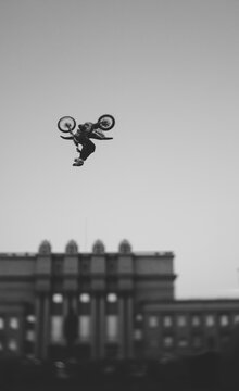 freestyle tricks in the air.