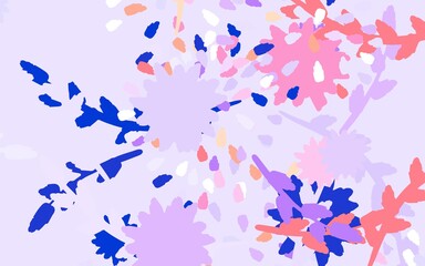 Light Pink, Red vector doodle background with flowers