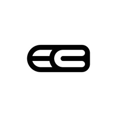 E logo letter EC vector icon illustrations