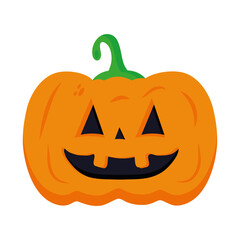halloween pumpkin cartoon design, happy holiday and scary theme Vector illustration