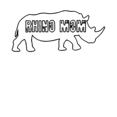 rhino womens tri blend v neck unicorn design Coloring book animals vector illustration
