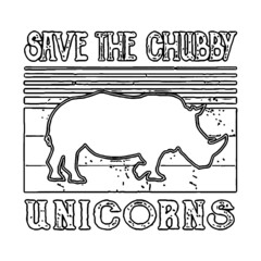 save the chubby unicorn animals vintage love unico womens unicorn design Coloring book animals vector illustration