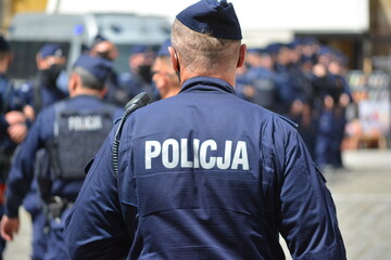 Polska Policja na służbie.  - obrazy, fototapety, plakaty
