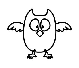 halloween owl bird line style icon