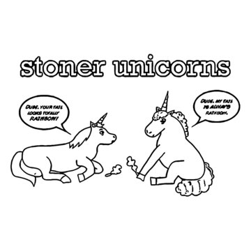 stoner unicorns unicorn design womens standard mens unicorn design Coloring book animals vector illustration