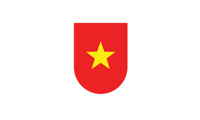 Vietnam flag shield vector illustration