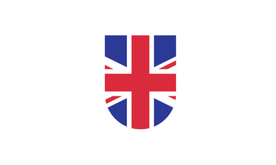 Obraz premium United Kingdom UK flag shield vector illustration