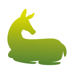 wild fawn animal green silhouette nature icon