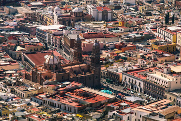 Ciudad de Zacatecas aéreo - obrazy, fototapety, plakaty