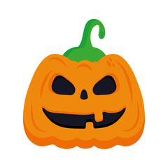halloween pumpkin cartoon design, happy holiday and scary theme Vector illustration