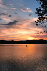 Sunset Boat Ride at La Peche Lake, Quebec