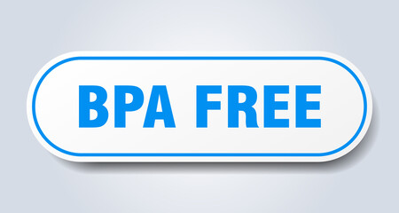 bpa free sign. rounded isolated button. white sticker