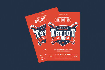 Baseball Tryout Flyer Template