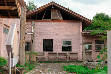 Old house in  the rain forest .