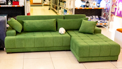 New green couch furniture for sale at the store