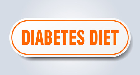 diabetes diet sign. rounded isolated button. white sticker
