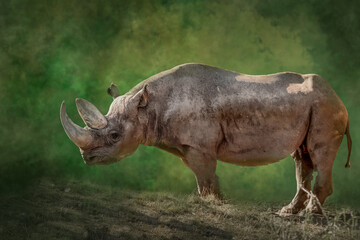 portrait of a rhino
