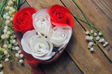 handmade soap robots and lilies of the valley