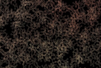 Dark Orange vector template with artificial intelligence structure.