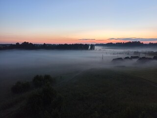 sunrise over the river