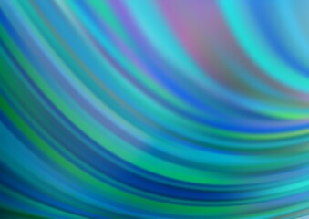 Light BLUE vector template with abstract lines. A sample with blurred bubble shapes. Textured wave pattern for backgrounds.