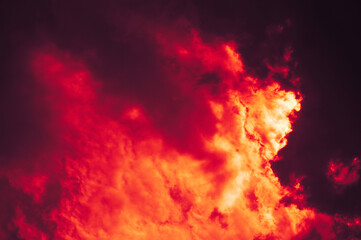 The red sky background looked like smoke and fire. bomb Violent.