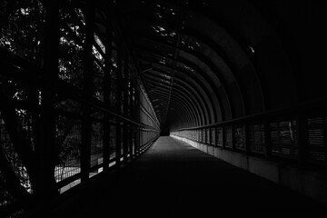 black and white street architecture