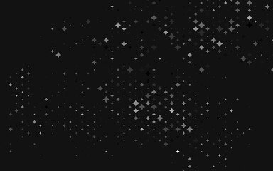 Light Silver, Gray vector texture with beautiful stars. Shining colored illustration with stars. The pattern can be used for wrapping gifts.