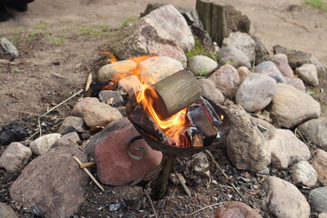 viking settlement in museum historic complex