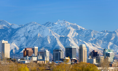 Fototapeta na wymiar Salt Lake City skyline 