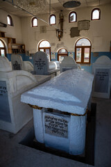 Old Jewish cemetery in Medzhibozh. Grave of the spiritual leader Baal Shem Tov