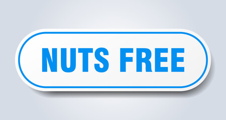 nuts free sign. rounded isolated button. white sticker