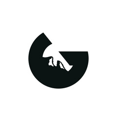 G letter alphabet logo mountain icon design for business