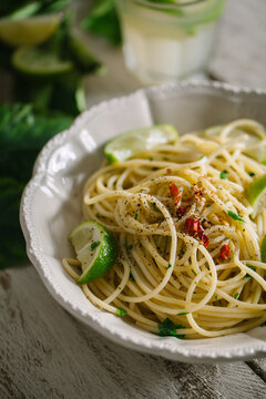 Spaghetti with lime