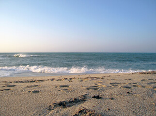 Sea shore on the island of Crete, Greece