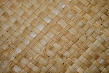 Traditional woven bamboo that is used to make baskets, basins or rice bowls in rural Asia.